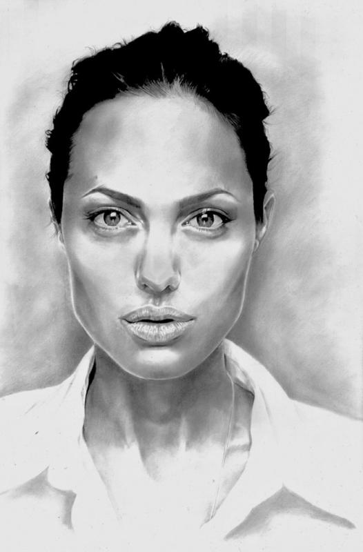angelina jolie bw