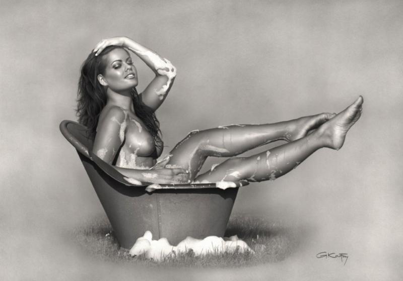 bathing girl