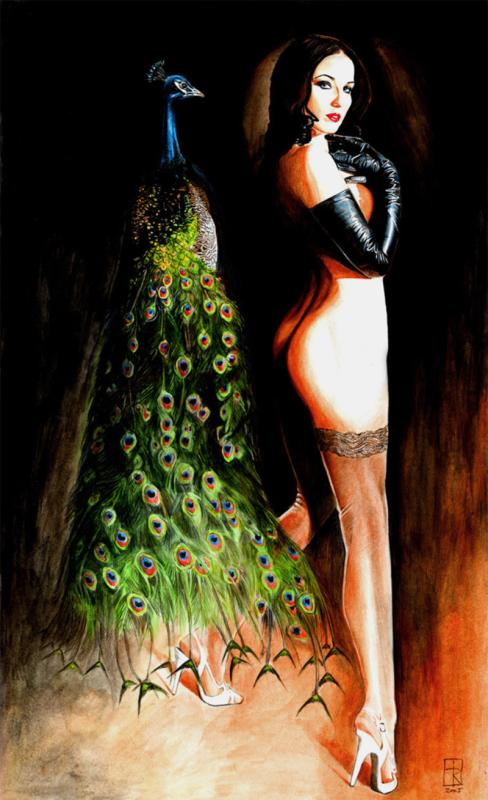 dita and the peakock