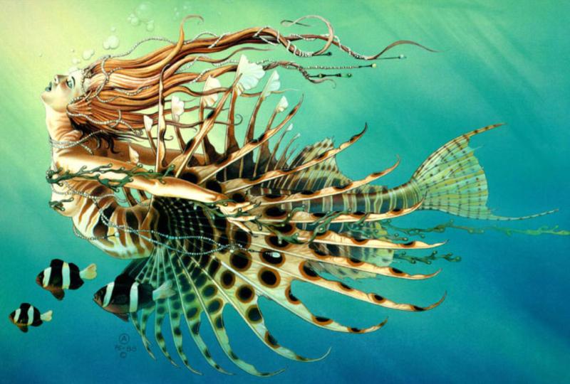 mermaid and friends
