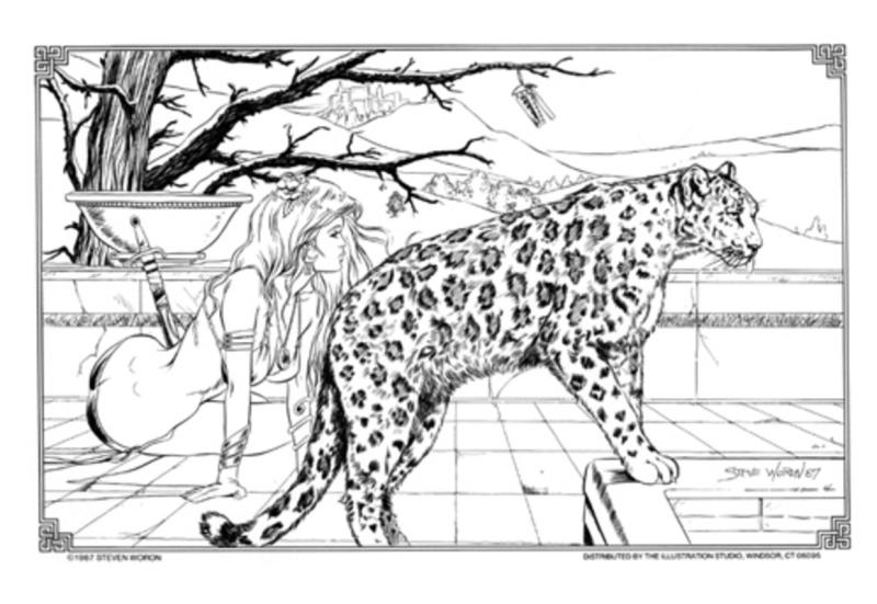 warrior with snow leopard