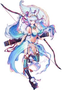 Archer_Fox_Girl_Zhuxian_2_by_Sinad_Jaruartjanapat