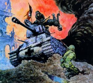 Blazing_Combat_by_Frank_Frazetta
