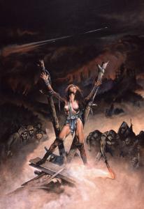 Burning_Woman_by_Chris_Achilleos