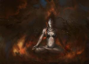 Fire_Sorceress_by_Leonid_Kozienko